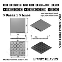 Load image into Gallery viewer, Round to Square Movement Trays Adapters for Tabletop Games - ModelBricks