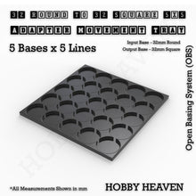 Load image into Gallery viewer, Round to Square Movement Trays Adapters for Tabletop Games - ModelBricks