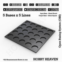 Load image into Gallery viewer, Round to Square Movement Trays Adapters for Tabletop Games - ModelBricks