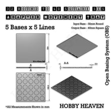 Load image into Gallery viewer, Round to Square Movement Trays Adapters for Tabletop Games - ModelBricks