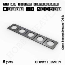Load image into Gallery viewer, Round to Square Bases Shape and Size Converters 3d Print Full Range - ModelBricks