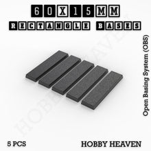 Load image into Gallery viewer, Rectangle Bases Range Sizes - 75x30mm to 125x40mm Medium Sizes 3d Print Full Range Tabletop Games - ModelBricks