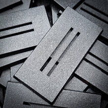 Load image into Gallery viewer, 60x30mm Rectangle Slotted Plastic Bases - ModelBricks