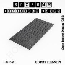 Load image into Gallery viewer, Rectangle Bases Range Sizes - 75x30mm to 125x40mm Medium Sizes 3d Print Full Range Tabletop Games - ModelBricks