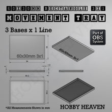 Load image into Gallery viewer, Rectangle Movement Trays | Cavalry & Monsters | 50×25-100×60mm | OBS System - ModelBricks