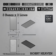 Load image into Gallery viewer, Rectangle Movement Trays | Cavalry & Monsters | 50×25-100×60mm | OBS System - ModelBricks
