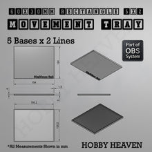 Load image into Gallery viewer, Rectangle Movement Trays | Cavalry & Monsters | 50×25-100×60mm | OBS System - ModelBricks