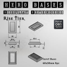 Load image into Gallery viewer, Hero Bases Display Extenders | Squares and Rectangles | Convert Gaming Bases to Display Bases & Plinths - ModelBricks
