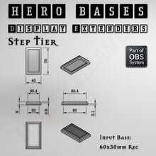 Load image into Gallery viewer, Hero Bases Display Extenders | Squares and Rectangles | Convert Gaming Bases to Display Bases & Plinths - ModelBricks