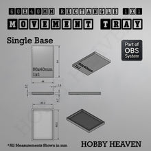Load image into Gallery viewer, Rectangle Movement Trays | Cavalry & Monsters | 50×25-100×60mm | OBS System - ModelBricks