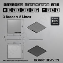 Load image into Gallery viewer, Rectangle Movement Trays | Cavalry & Monsters | 50×25-100×60mm | OBS System - ModelBricks