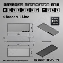 Load image into Gallery viewer, Rectangle Movement Trays | Cavalry & Monsters | 50×25-100×60mm | OBS System - ModelBricks