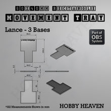 Load image into Gallery viewer, Rectangle Movement Trays | Cavalry & Monsters | 50×25-100×60mm | OBS System - ModelBricks