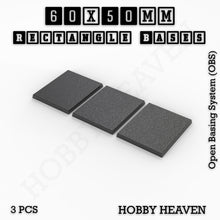 Load image into Gallery viewer, Rectangle Bases Range Sizes - 75x30mm to 125x40mm Medium Sizes 3d Print Full Range Tabletop Games - ModelBricks