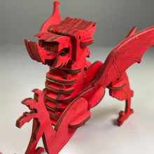 Load image into Gallery viewer, Welsh Dragon Puzzle Kit - Flatpack Model Kit By Curious Rabbit ® - ModelBricks