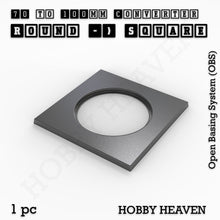 Load image into Gallery viewer, Round to Square Bases Shape and Size Converters 3d Print Full Range - ModelBricks