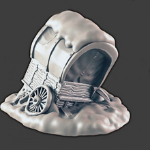 Load image into Gallery viewer, Snowy Broken Wagon - ModelBricks