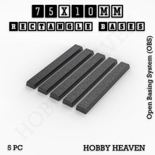 Load image into Gallery viewer, Rectangle Bases Range Sizes - 20x15mm to 75x25mm Small Sizes 3d Print Full Range Tabletop Games - ModelBricks