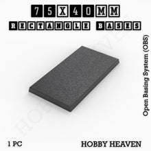 Load image into Gallery viewer, Rectangle Bases Range Sizes - 75x30mm to 125x40mm Medium Sizes 3d Print Full Range Tabletop Games - ModelBricks