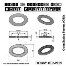 Load image into Gallery viewer, Oval To Oval Bases Size Converters 3d Print Full Range - ModelBricks