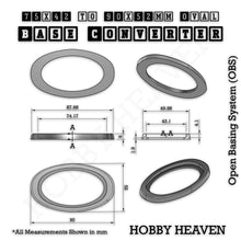 Load image into Gallery viewer, Oval To Oval Bases Size Converters 3d Print Full Range - ModelBricks