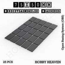 Load image into Gallery viewer, Rectangle Bases Range Sizes - 75x30mm to 125x40mm Medium Sizes 3d Print Full Range Tabletop Games - ModelBricks