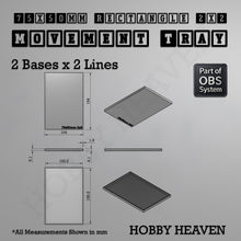 Load image into Gallery viewer, Rectangle Movement Trays | Cavalry & Monsters | 50×25-100×60mm | OBS System - ModelBricks