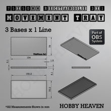 Load image into Gallery viewer, Rectangle Movement Trays | Cavalry & Monsters | 50×25-100×60mm | OBS System - ModelBricks