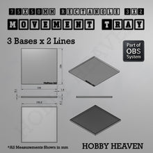 Load image into Gallery viewer, Rectangle Movement Trays | Cavalry & Monsters | 50×25-100×60mm | OBS System - ModelBricks