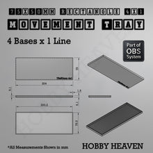Load image into Gallery viewer, Rectangle Movement Trays | Cavalry & Monsters | 50×25-100×60mm | OBS System - ModelBricks