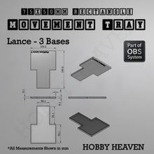 Load image into Gallery viewer, Rectangle Movement Trays | Cavalry & Monsters | 50×25-100×60mm | OBS System - ModelBricks