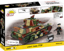 Load image into Gallery viewer, 7TP Light Tank brick model - COBI 2661 - 669 bricks