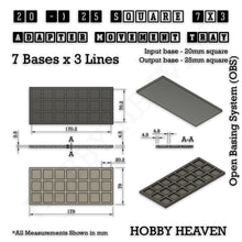 Load image into Gallery viewer, Square and Rectangle Movement Trays Adapters for Tabletop Games - ModelBricks