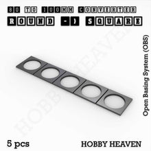 Load image into Gallery viewer, Round to Square Bases Shape and Size Converters 3d Print Full Range - ModelBricks