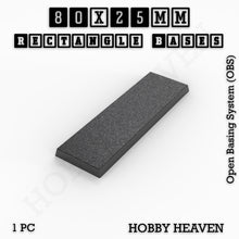 Load image into Gallery viewer, Rectangle Bases Range Sizes - 75x30mm to 125x40mm Medium Sizes 3d Print Full Range Tabletop Games - ModelBricks