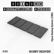 Load image into Gallery viewer, Rectangle Bases Range Sizes - 75x30mm to 125x40mm Medium Sizes 3d Print Full Range Tabletop Games - ModelBricks