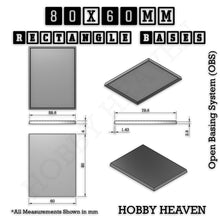 Load image into Gallery viewer, Rectangle Bases Range Sizes - 75x30mm to 125x40mm Medium Sizes 3d Print Full Range Tabletop Games - ModelBricks