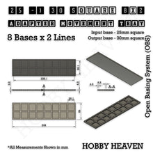 Load image into Gallery viewer, Square and Rectangle Movement Trays Adapters for Tabletop Games - ModelBricks