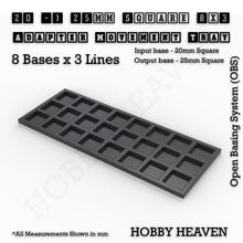 Load image into Gallery viewer, Square and Rectangle Movement Trays Adapters for Tabletop Games - ModelBricks