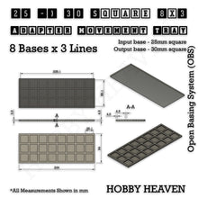 Load image into Gallery viewer, Square and Rectangle Movement Trays Adapters for Tabletop Games - ModelBricks
