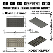 Load image into Gallery viewer, Square and Rectangle Movement Trays Adapters for Tabletop Games - ModelBricks