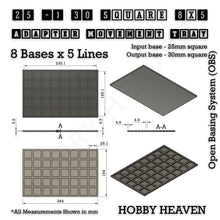 Load image into Gallery viewer, Square and Rectangle Movement Trays Adapters for Tabletop Games - ModelBricks
