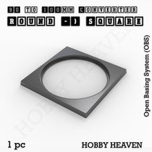 Load image into Gallery viewer, Round to Square Bases Shape and Size Converters 3d Print Full Range - ModelBricks
