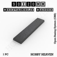 Load image into Gallery viewer, Rectangle Bases Range Sizes - 75x30mm to 125x40mm Medium Sizes 3d Print Full Range Tabletop Games - ModelBricks