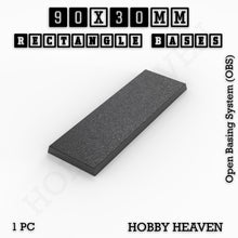 Load image into Gallery viewer, Rectangle Bases Range Sizes - 75x30mm to 125x40mm Medium Sizes 3d Print Full Range Tabletop Games - ModelBricks
