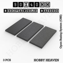 Load image into Gallery viewer, Rectangle Bases Range Sizes - 75x30mm to 125x40mm Medium Sizes 3d Print Full Range Tabletop Games - ModelBricks