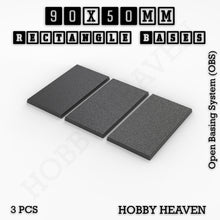Load image into Gallery viewer, Rectangle Bases Range Sizes - 75x30mm to 125x40mm Medium Sizes 3d Print Full Range Tabletop Games - ModelBricks