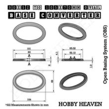 Load image into Gallery viewer, Oval To Oval Bases Size Converters 3d Print Full Range - ModelBricks