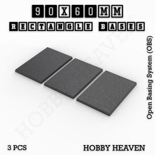 Load image into Gallery viewer, Rectangle Bases Range Sizes - 75x30mm to 125x40mm Medium Sizes 3d Print Full Range Tabletop Games - ModelBricks