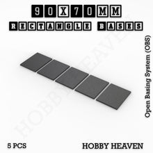 Load image into Gallery viewer, Rectangle Bases Range Sizes - 75x30mm to 125x40mm Medium Sizes 3d Print Full Range Tabletop Games - ModelBricks